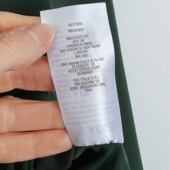 Susan Graver Womens Liquid Knit Keyhole Mock Neck Blouse Size L Green Stretch - Picture 7 of 9